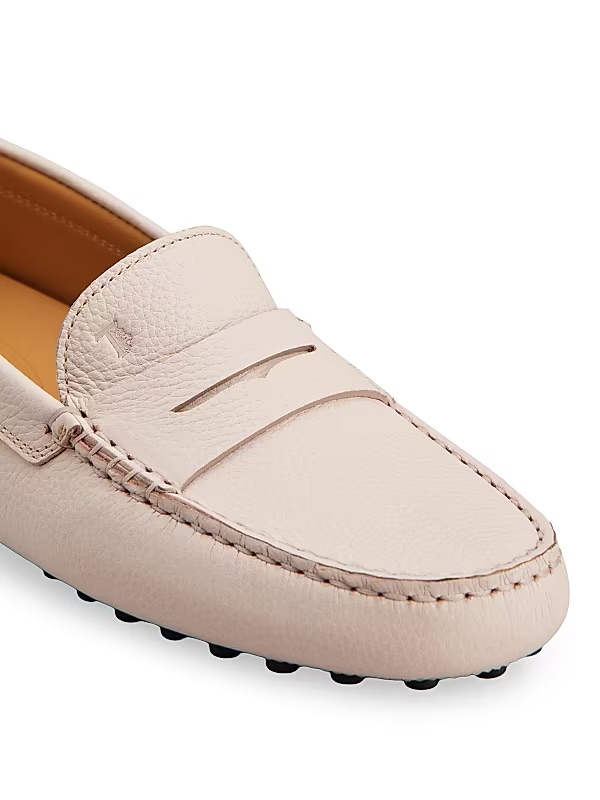 Tod's Gommini Driving Shoes- Light Pink Leather Loafers